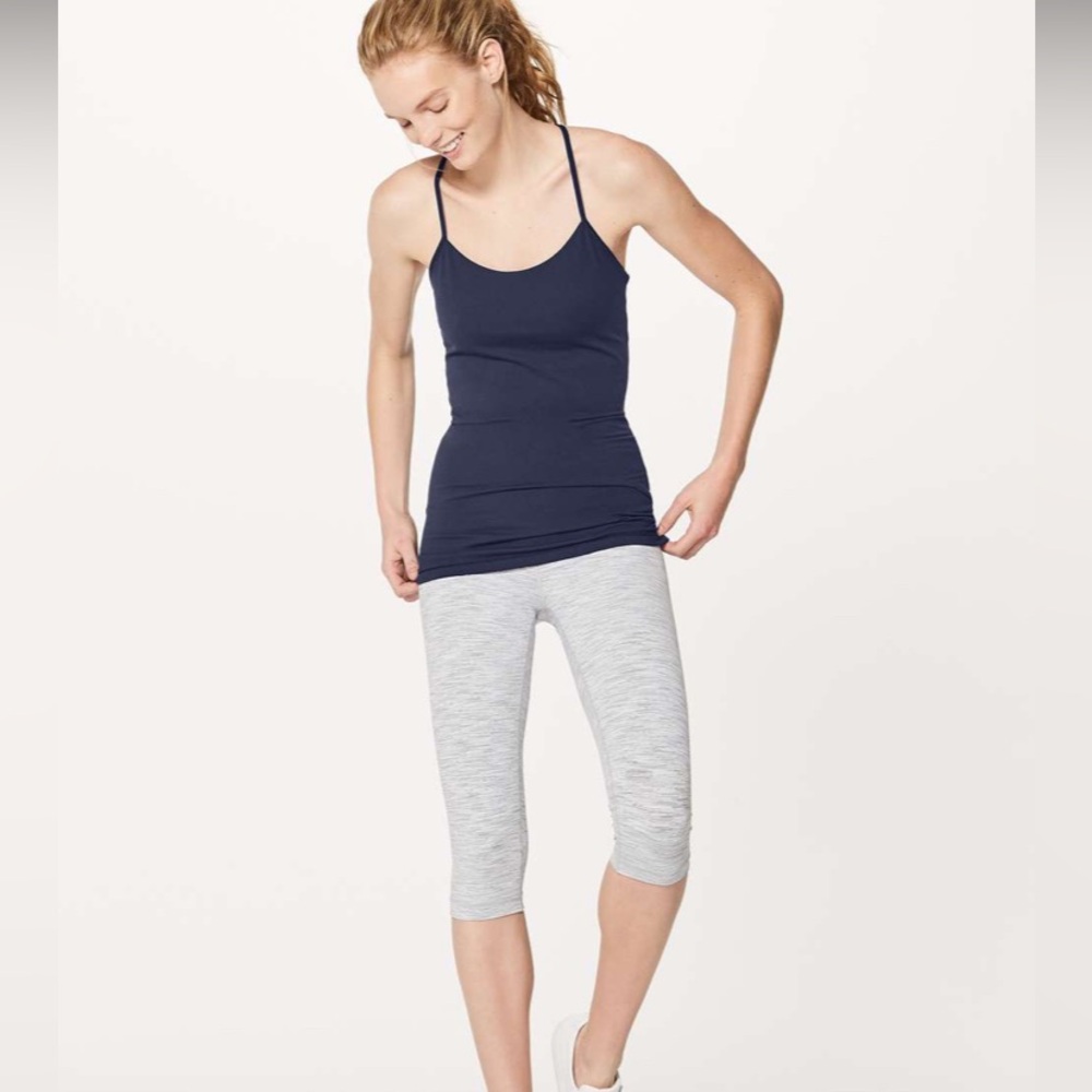 Lululemon Power Pose‎ Tank Sz 6 Midnight Navy Luon Light
